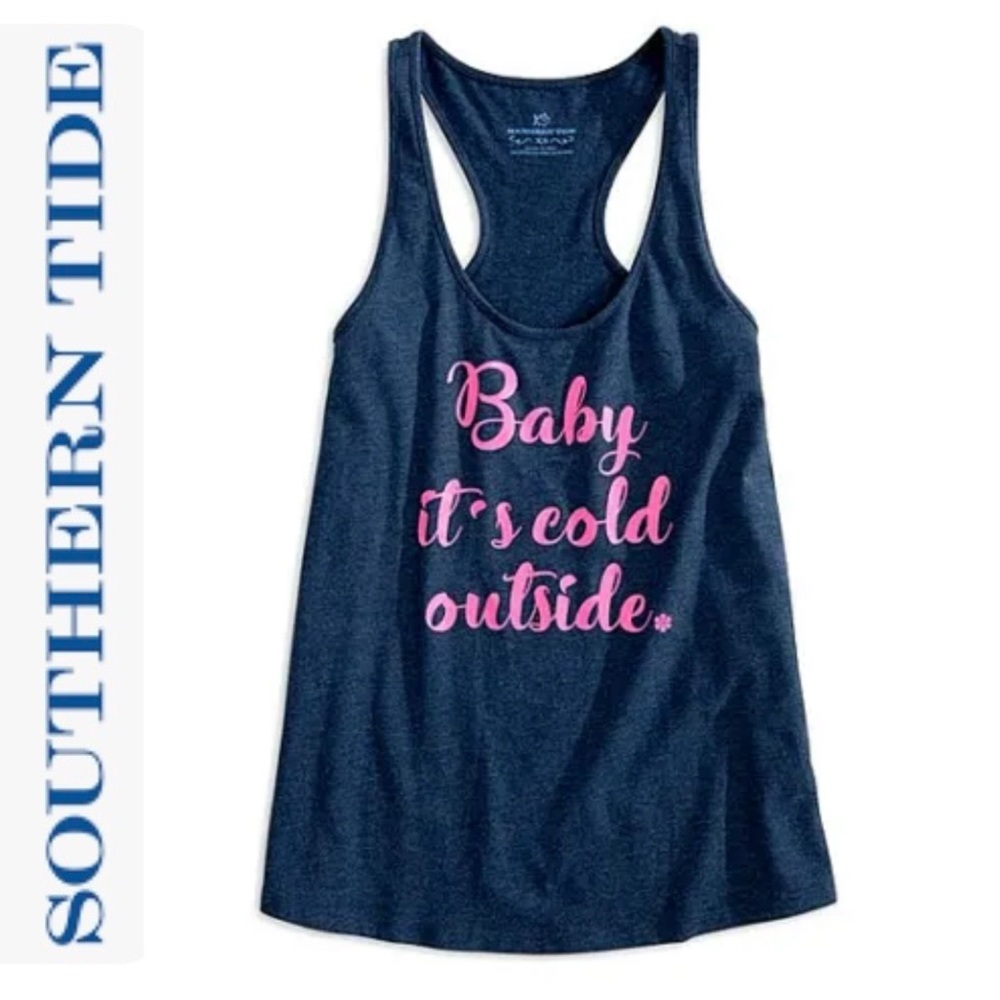 NWT Southern Tide Baby It’s Cold Outside Tank Top navy/pink xs